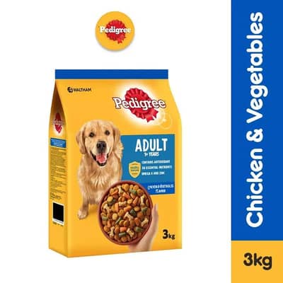 edigree Chicken & Vegetables, Adult Dog Food 3KG