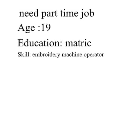 need part time jobs