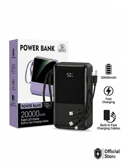 20000mAh Dual USB Ultra-Fast Power Bank (Sealed Pack) - Karachi