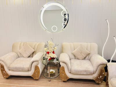2 Seater High Back Sofa Set made in Turkish Fabric