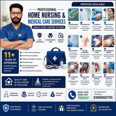 Professional Home Nursing & Medical Care Services at Your Doorstep