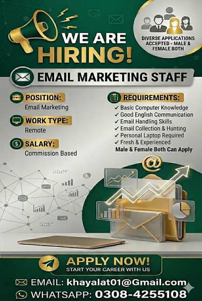 Email Marketing Job  Experienced only commission based