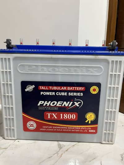 Phoenix TX 1800 Tall Tubular Battery – For Sale