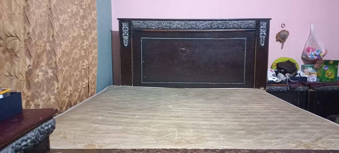 double bed. with dressing table. side tables. 1