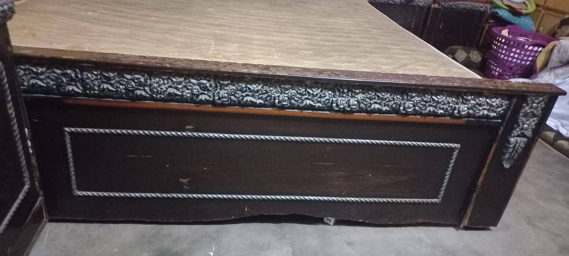 double bed. with dressing table. side tables. 3