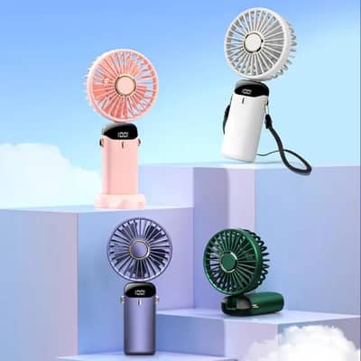Portable minifan with led display