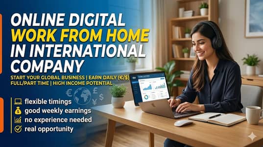 We are hiring in our digital team for online work from home .