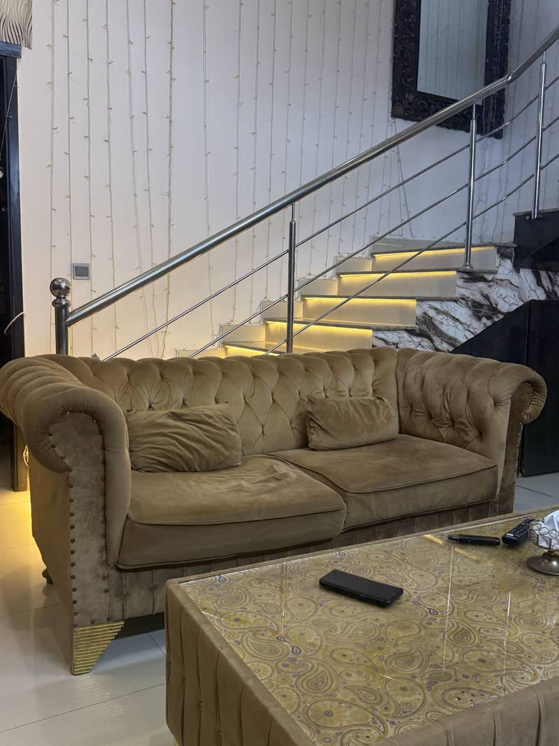 6 seater sofa set with table 0