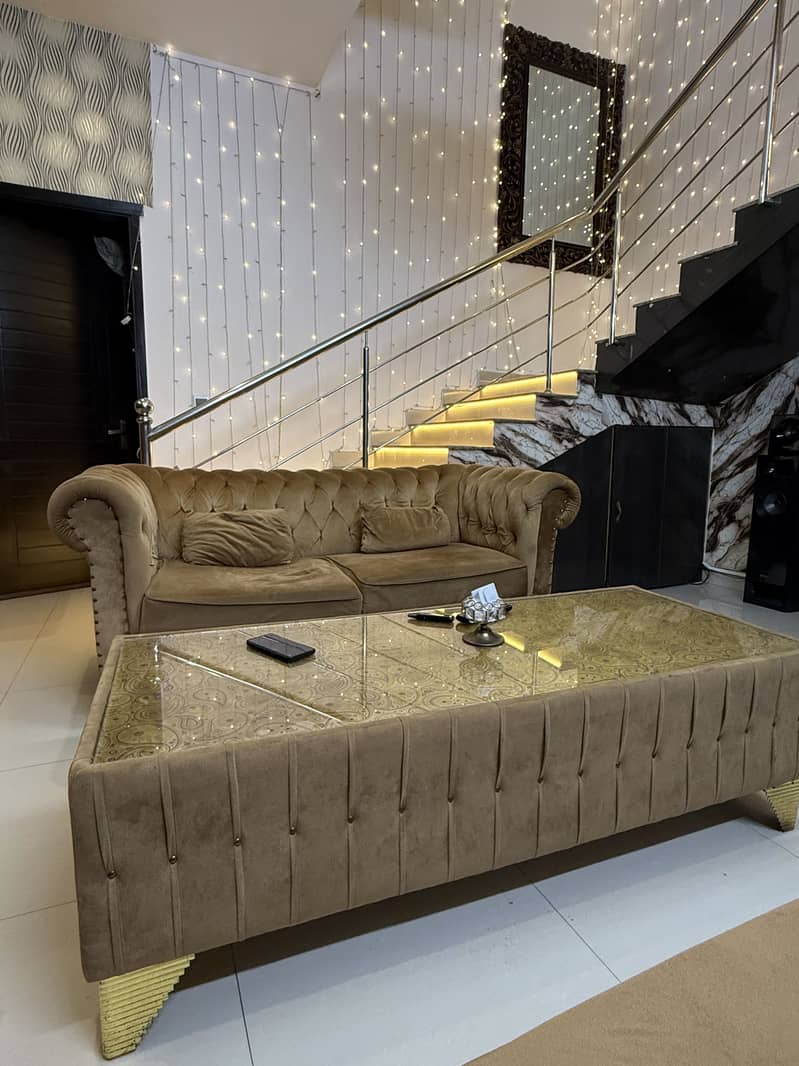 6 seater sofa set with table 1