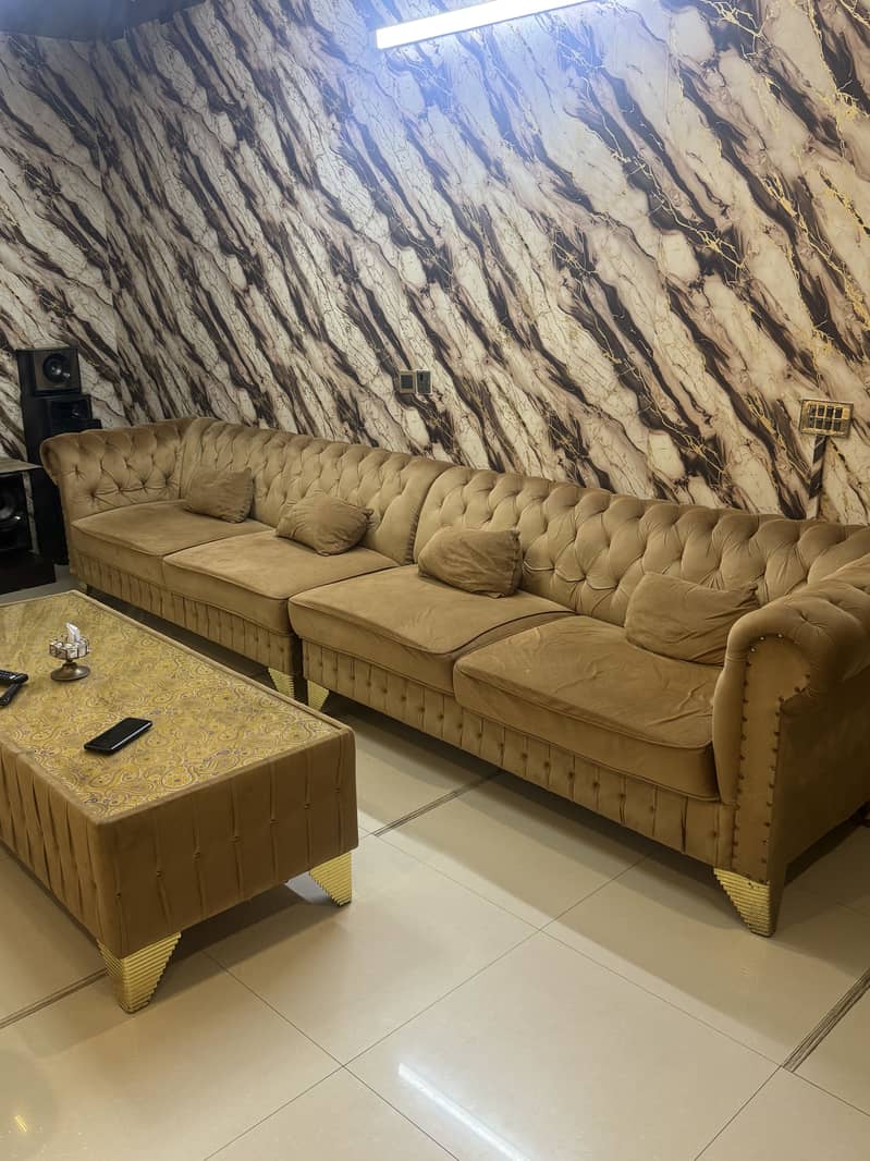 6 seater sofa set with table 3
