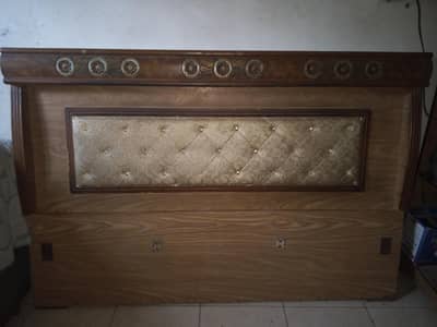 King Size Wooden Bed with side table & dressing table– Elegant Design