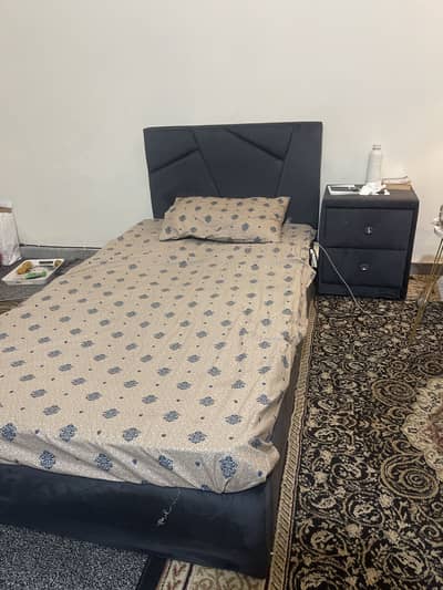 Bed with mattress