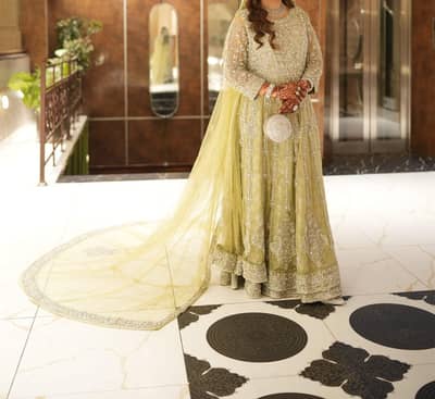 VALIMA DRESS/ WALIMA BRIDAL DRESS/ FROKH TAIL STYLE DUPATTA