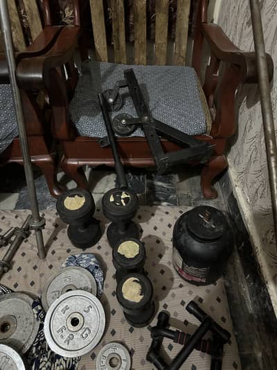 Gym Equipments for sale weight 75 kg around