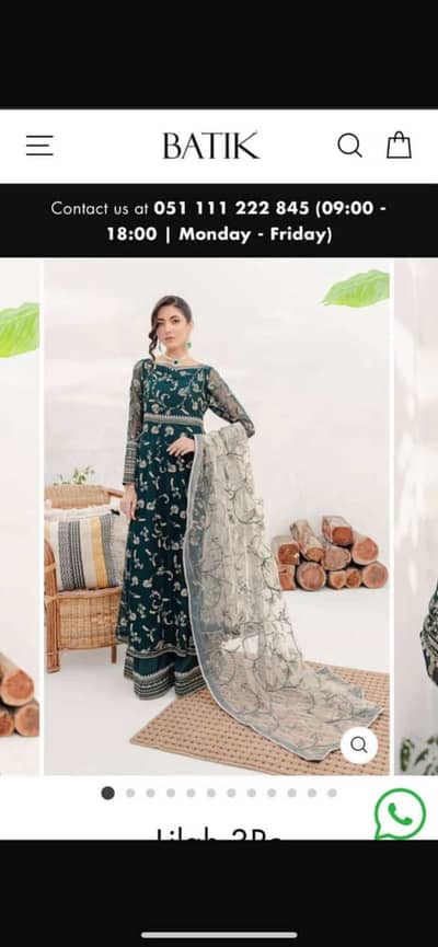 Batik dress 3 piece stitched