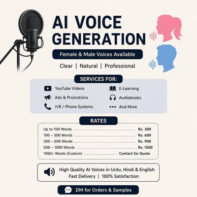 femail & male voice for every platform you can use it