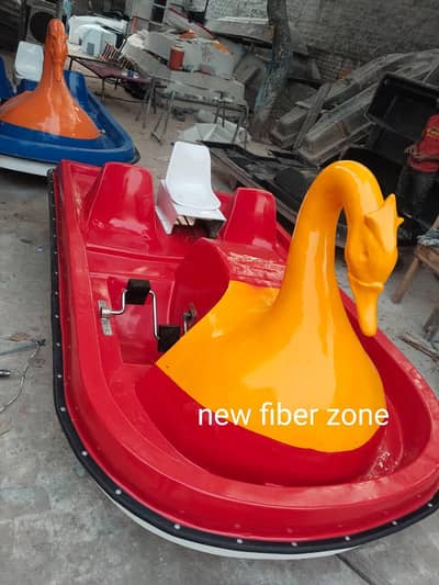 fiberglass duck paddle boat 03 seater new design imported