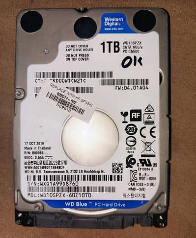 1 TB LAPTOP HARD DRIVE Health 100%
