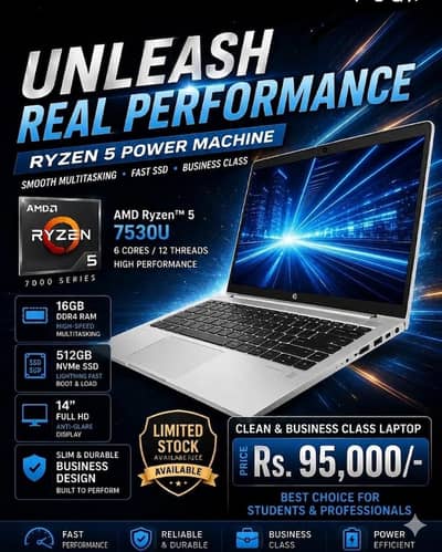 HP Probook G10 | Ryzen 5 7530u | 16GB | 512GB