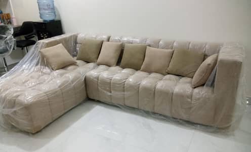 L Shaped 6 seater used Bubble sofa