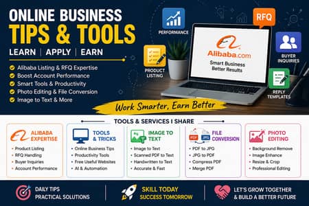 Alibaba Product Listing & Social Media Marketing Expert Required