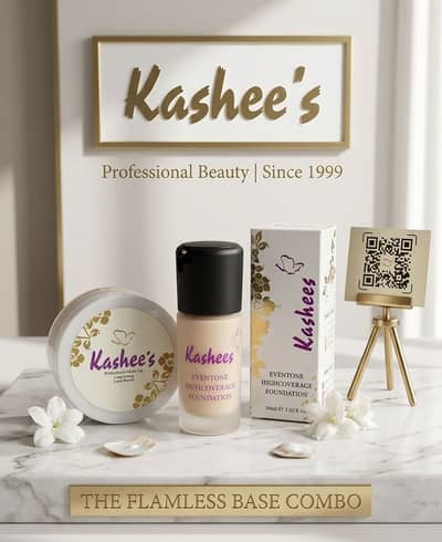 Kashees Flawless Base Combo -High Coverage Foundation & Setting Powder