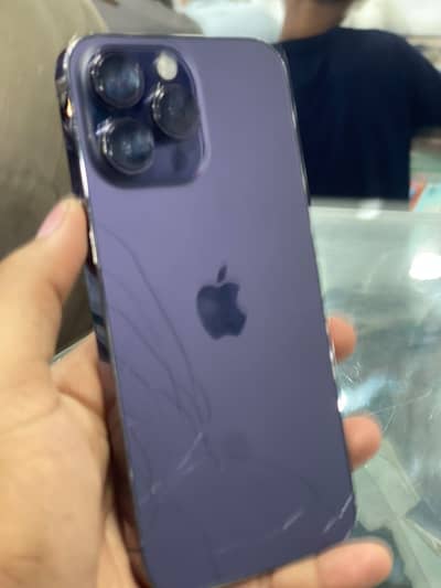 Iphone 14 promax for sell just back crack