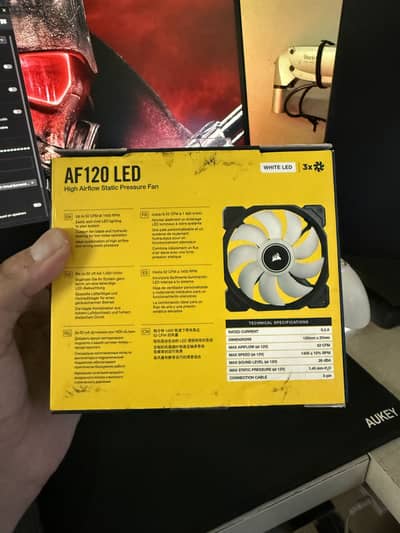 Corsair AF120 LED White 120mm Case Fan | High Airflow Cooling Fan