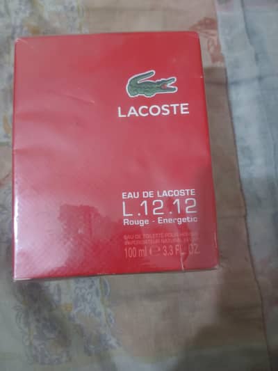 Original Lacoste L. 12.12 Rouge Energetic EDT 100ml – Brand New Sealed