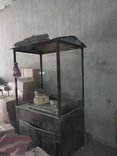 fast food counter steel ka counter hai hotplate fix  nichay 2 burnel