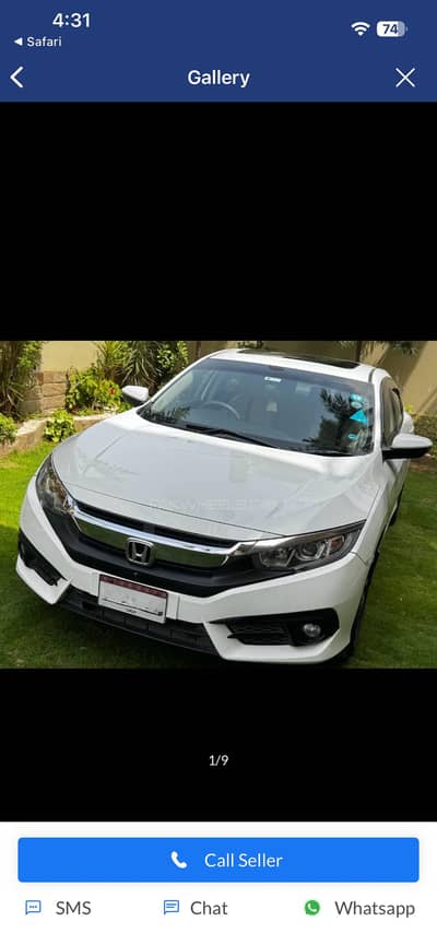 Honda Civic VTi Oriel ug model 2018top line new meter 03173828167
