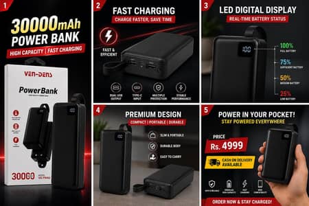 "30000mAh Fast Charging Power Bank 