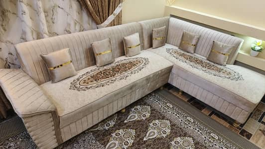 6 Seater L Shape Corner Sofa Set | Modern Design | New condition