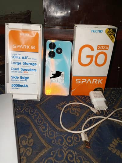 tecno spark go 2024 4+4gb 64gb complete box