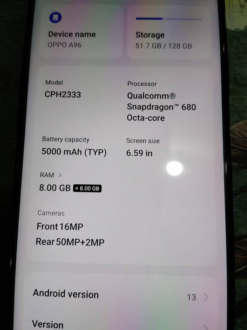 OPPO A96 0