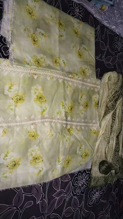 unstich cotton 3 piece suit