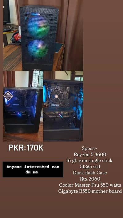 Gaming pc Ryzen 5 3600 Rtx 2060