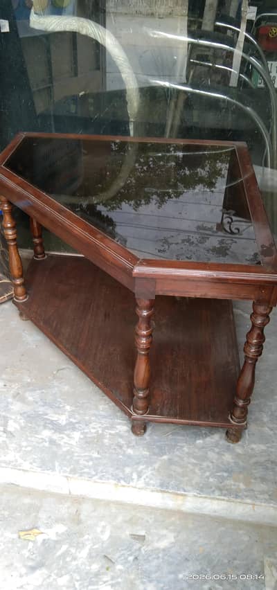 original wooden corner table
