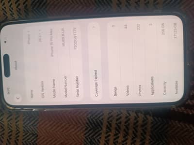 iPhone 15 Pro max 100% helath 10/10 condition jv