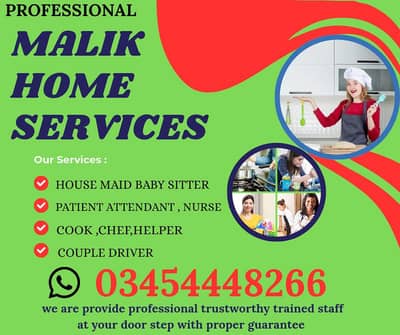 PROFESSIONAL MAID BABY SITTER PATIENT ATTENDENT COOK HELPER CHEF