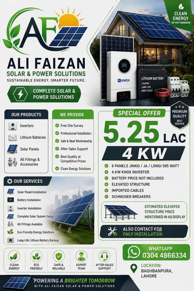 solar installation & battery installation and inverter best services