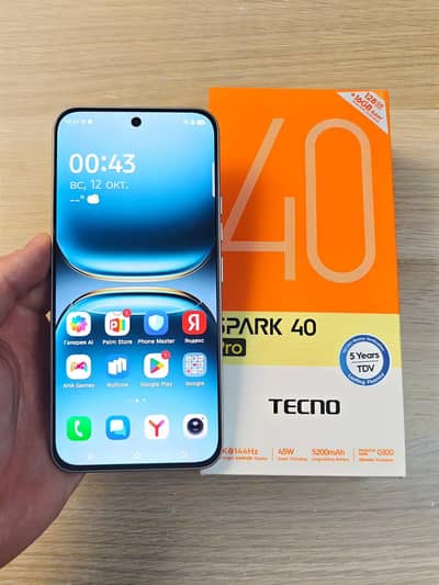 Tecno Spark 40 Pro 8GB 256GB Box Pack Urgent Sale