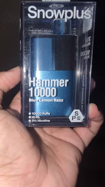 SnowPlus Hammer 1000 Puffs Disposable Vape - Blue lemon Razz