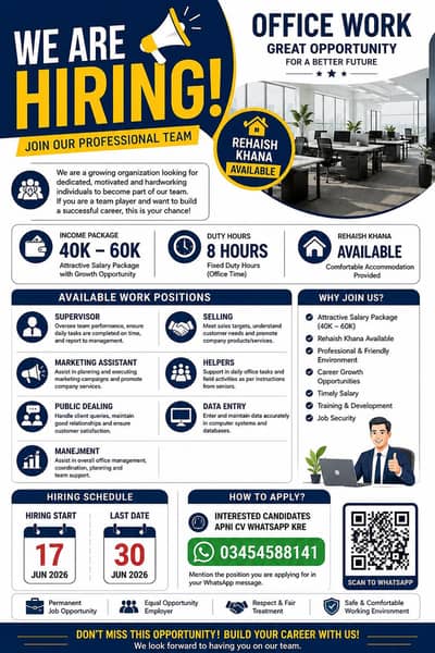 Office Work Available – Apply Now