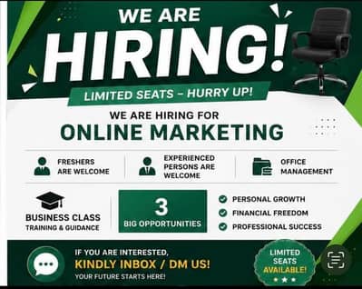 JOBS REQUIRED FOR ONLINE WORK AND OFFICE WORK