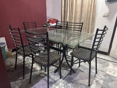 Dining table with 6 chairs