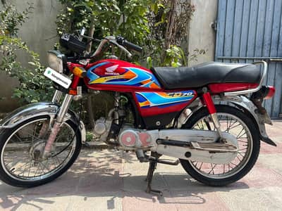 Honda CD 70 2018 Model Red Color - Engine 100% OK