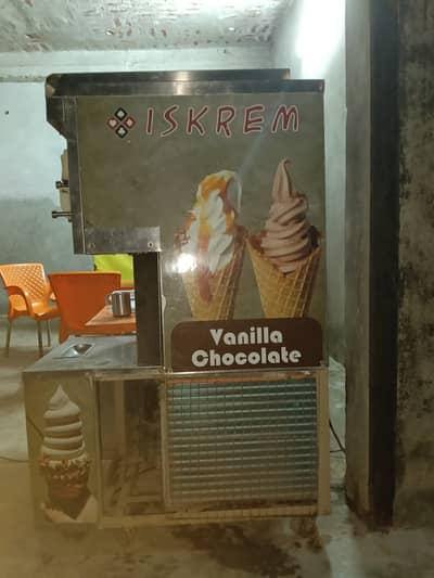 Commercial 3-Nozzle Soft Ice Cream Machine - Used Only 1 Season