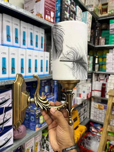 IMPORTANT MODREN Feather LAMP with Breass Mount FREE Home Delivery