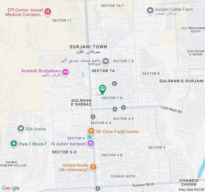 Residential Plot for Sale 400 Sq Yards, 300 Feet Road, Surjani Town Sector 7B